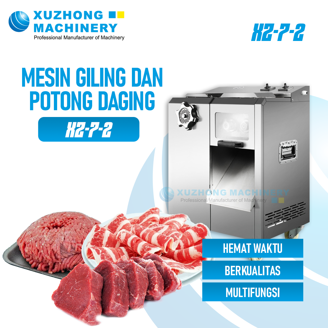 XZ-7-2 Mesin giling dan potong daging