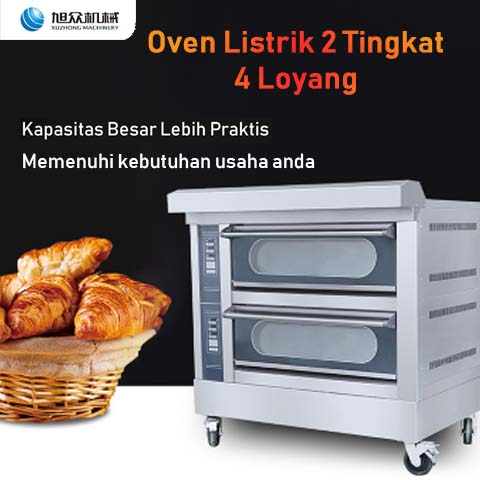 ZM-HD24 oven listrik 2 tingkat 4 loyang