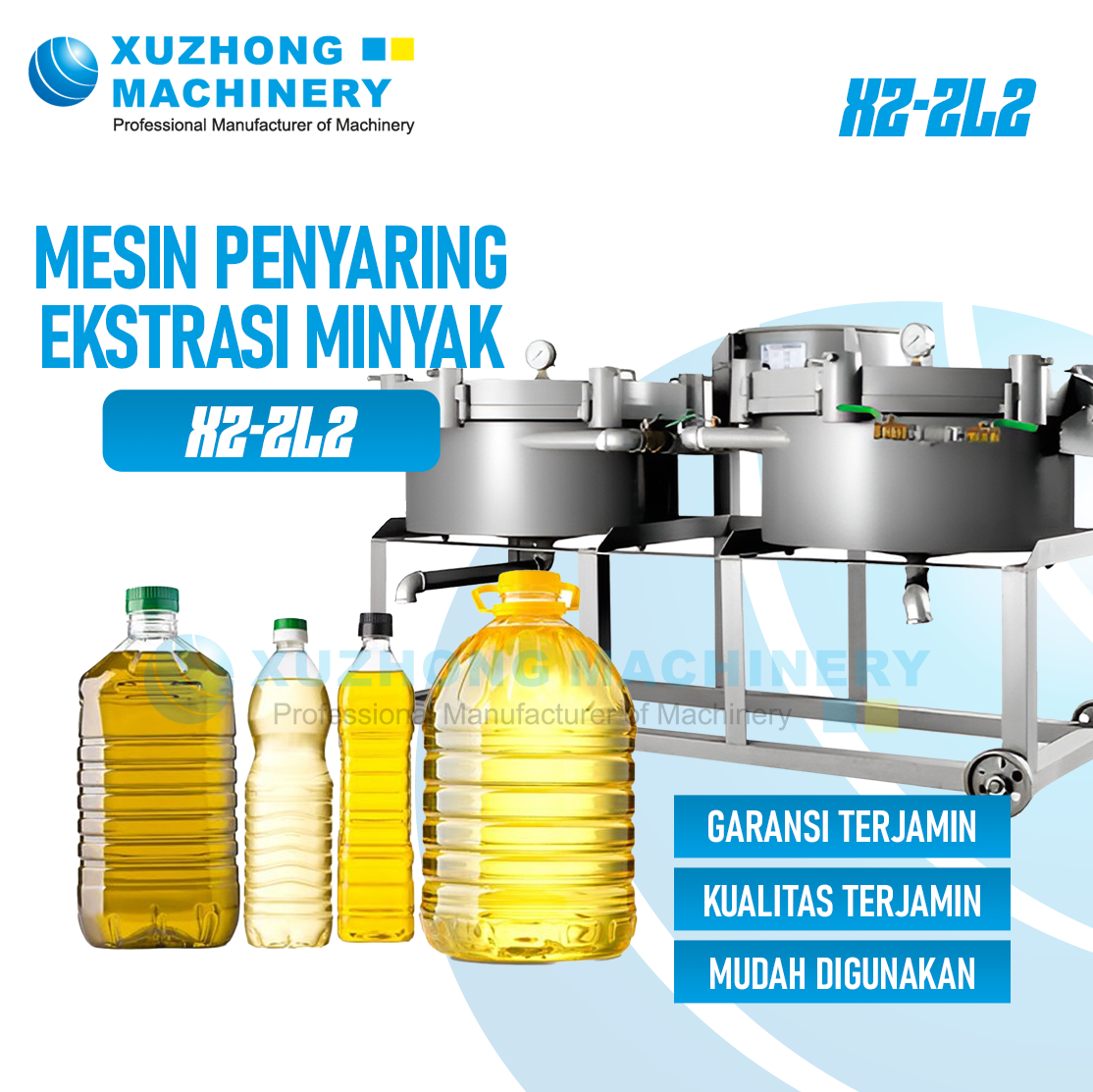 XZ-ZL2 Mesin Penyaring Hasil Ekstraksi Minyak Penampungan Ganda