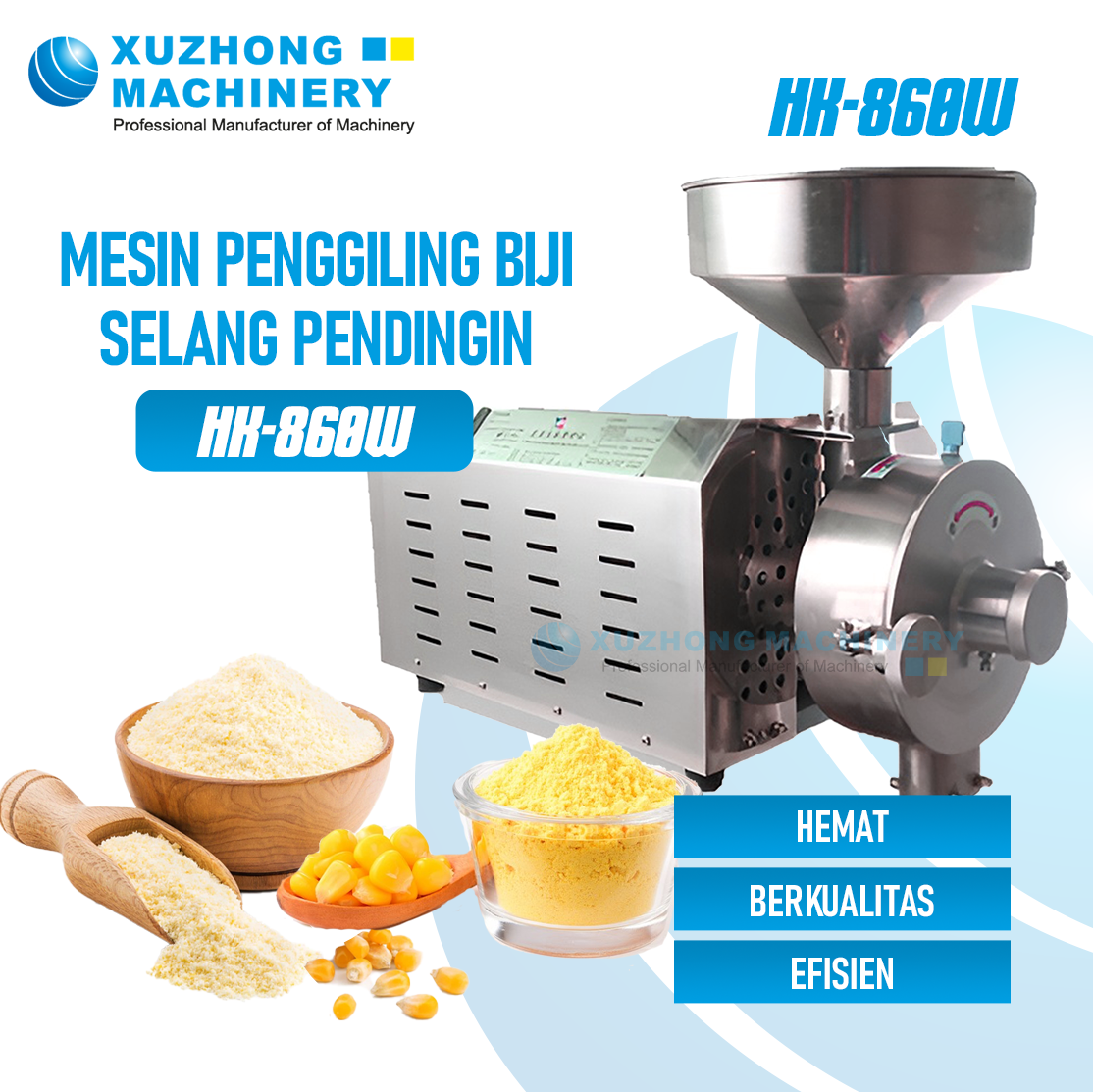 HK-860W Mesin Penggiling Biji-Bijian Dengan Selang Pendingin