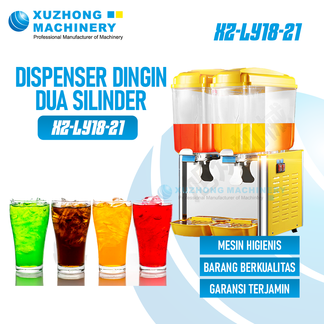 XZ-LY18-21 Dispenser Dingin Dua Silinder